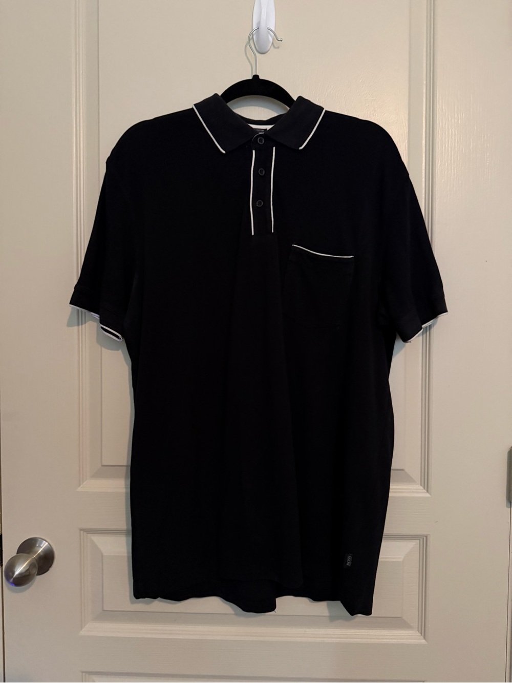 Hugo Boss Black Polo with White Piping